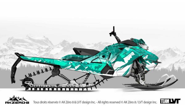 Kit graphique pour motoneige Ski-Doo - Design de couleur turquoise