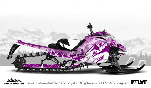 Kit graphique pour motoneige Arctic-Cat - Design de couleur mauve