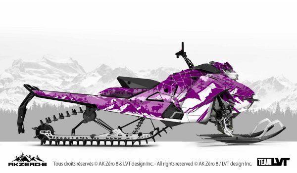 Kit graphique pour motoneige Ski-Doo - Design de couleur mauve