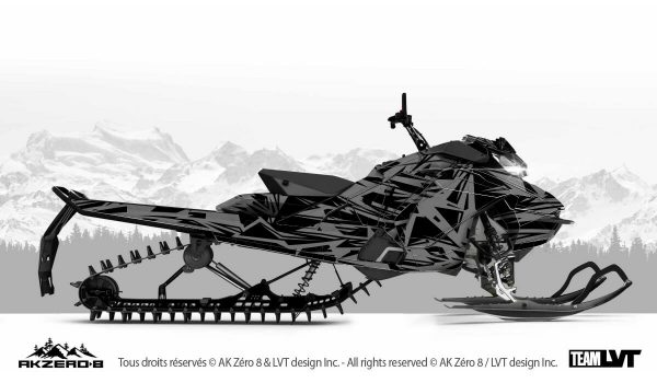 Kit graphique pour motoneige Ski-Doo - Design de couleur noir