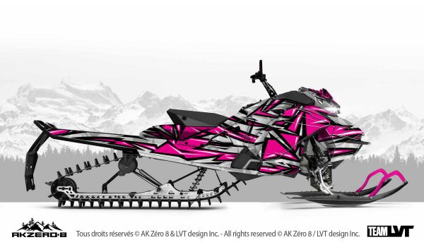Kit graphique pour motoneige Ski-Doo - Design de couleur magenta