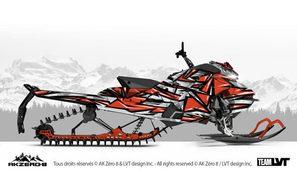 Kit graphique pour motoneige Ski-Doo - Design de couleur rouge