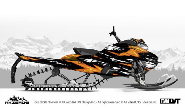 Kit graphique pour motoneige Ski-Doo - Design de couleur orange