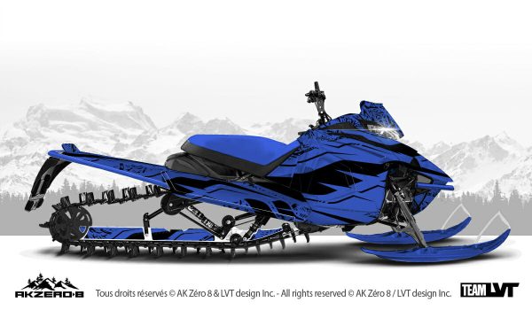 Kit graphique pour motoneige Yamaha - Design de couleur bleu