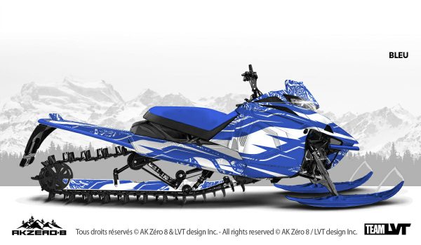 Kit graphique pour motoneige Yamaha - Design de couleur bleu