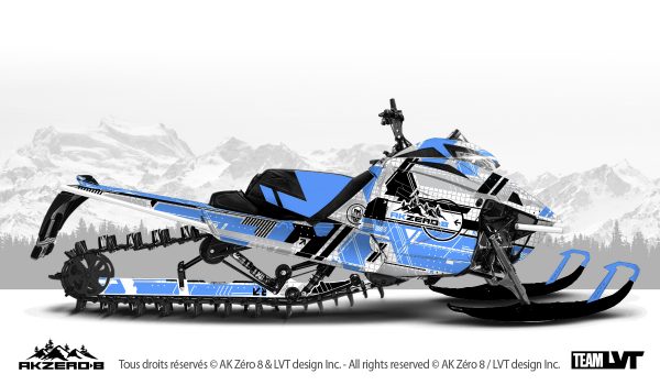 Kit graphique pour motoneige Arctic-Cat - Design de couleur bleu