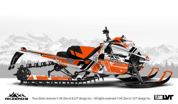 Kit graphique pour motoneige Arctic-Cat - Design de couleur orange