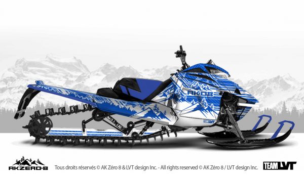 Kit graphique pour motoneige Arctic-Cat - Design de couleur bleu et blanc