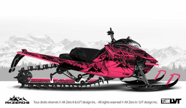 Kit graphique pour motoneige Arctic-Cat - Design de couleur rose