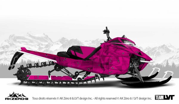 Kit graphique pour motoneige Arctic-Cat - Design de couleur fushia